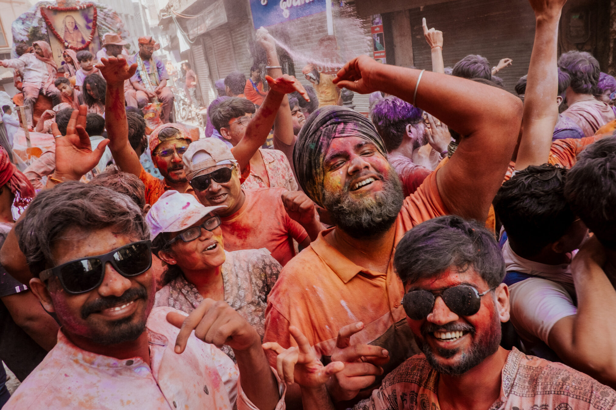 holi india mathura festival colours